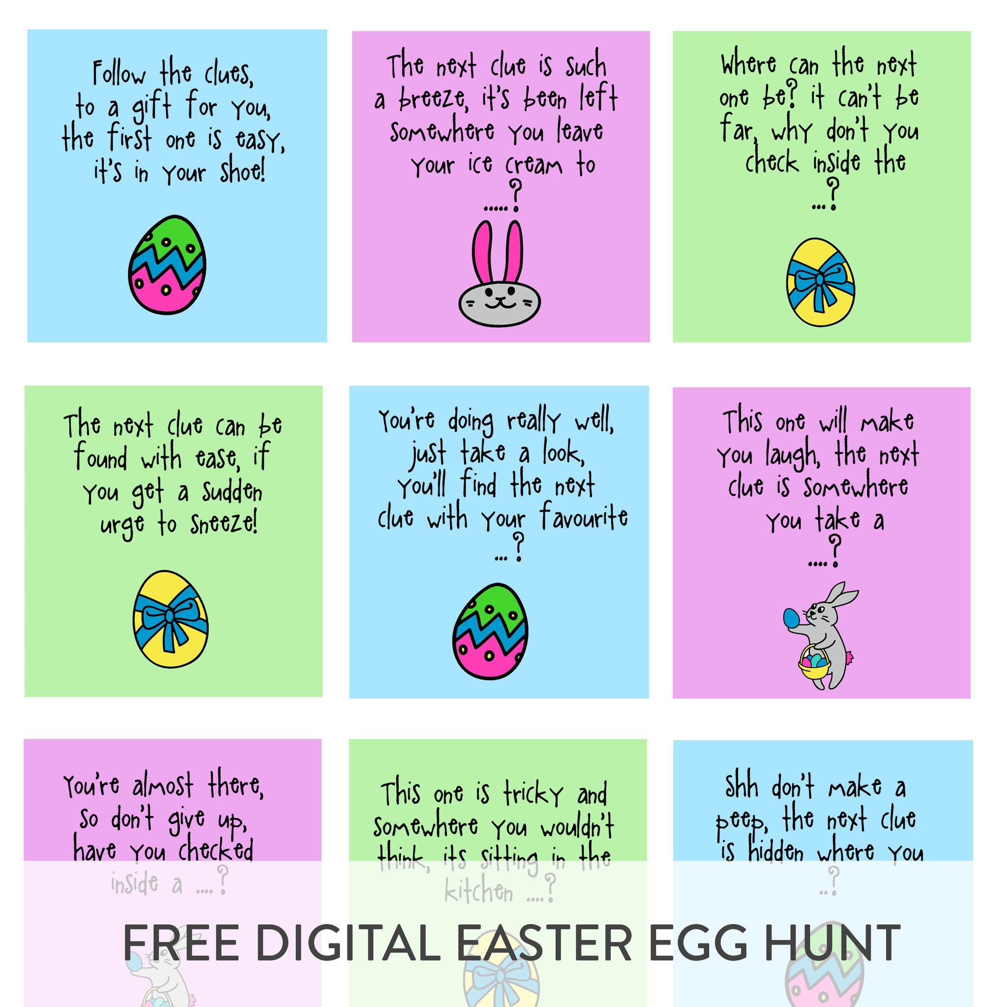 FREE Digital Download Easter Egg Hunt - Ellie Ellie